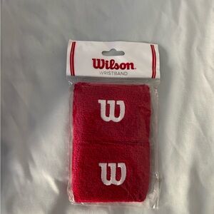 Wilson Bold Red Wristband Duo
